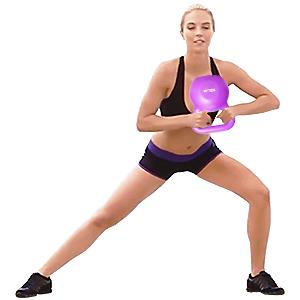 팔 드는 훈련을 위한 넓은 손잡이 고무 바닥 주황색 무게 케틀벨, 핵심, 다리 8