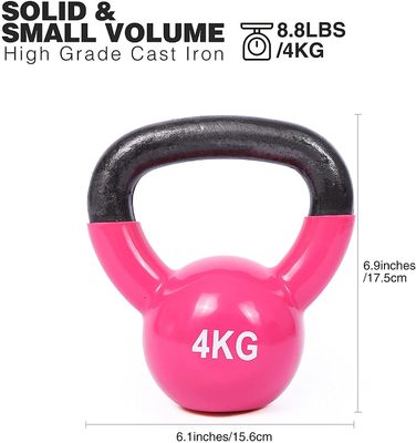 가정 체육관 운동을 위한 분홍색 몸 단단한 무쇠 힘 훈련 케틀벨